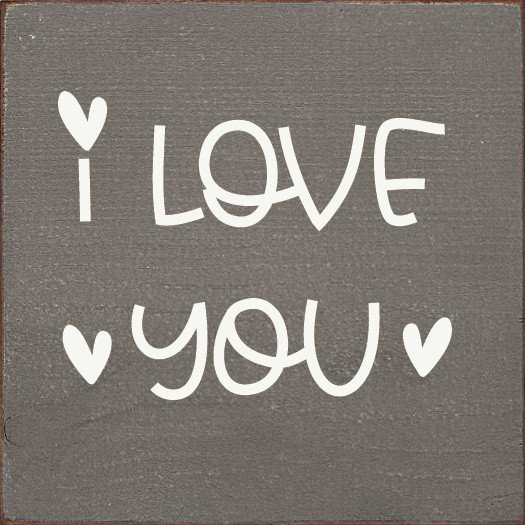 I Love You (Hearts)|Wooden Love Sign| Sawdust City Wood Signs