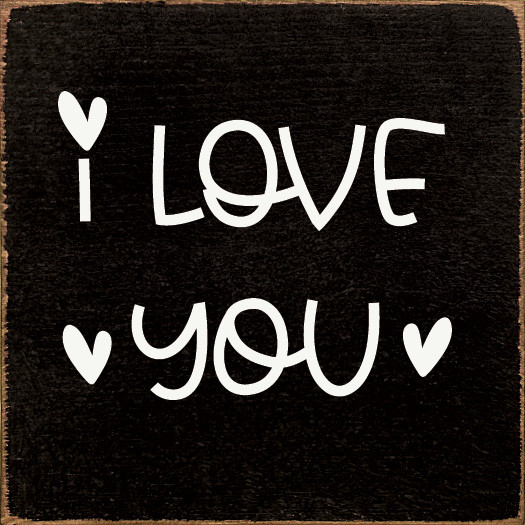 I Love You (Hearts)|Wooden Love Sign| Sawdust City Wood Signs