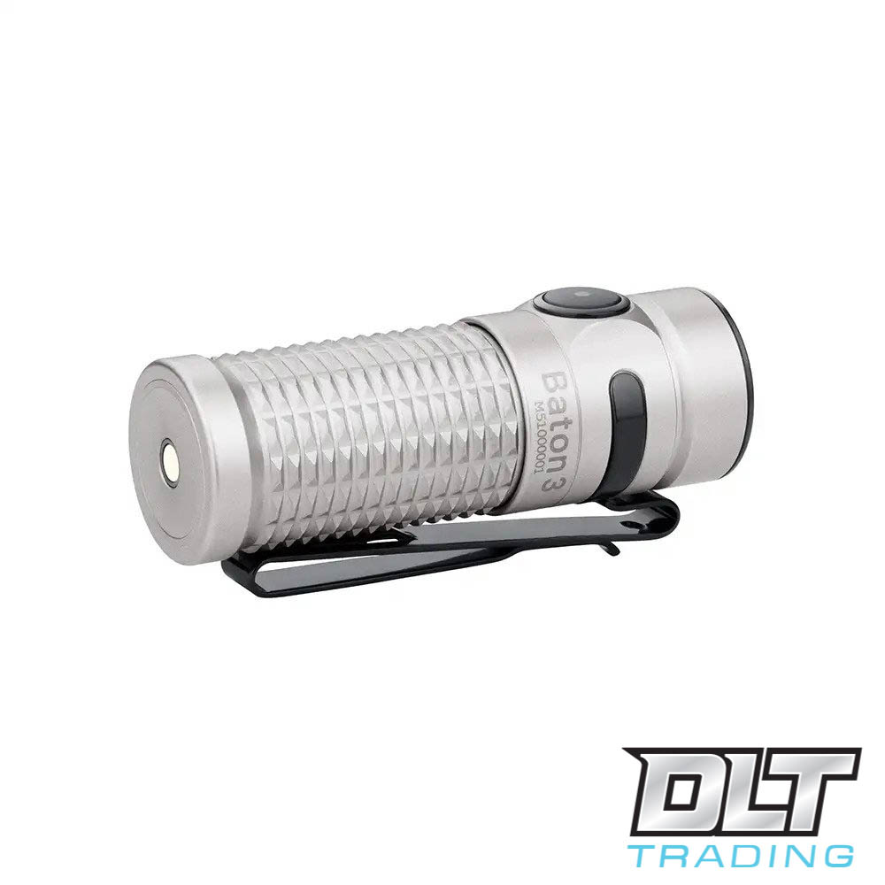 Olight Baton 3 - Blasted Stainless Steel - DLT Trading