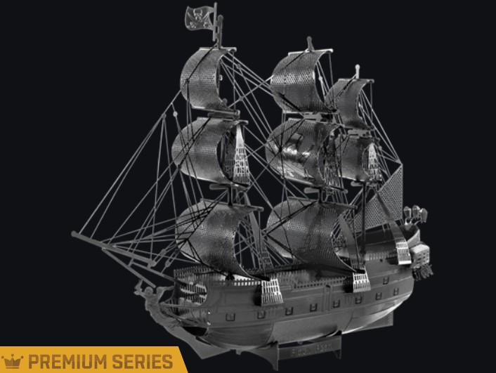 The Black Pearl Premium Series Metal Earth Kit (Black Version