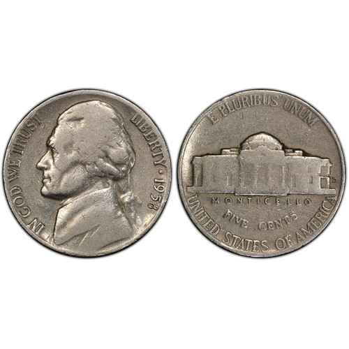 1950-D Jefferson Nickel Circulated