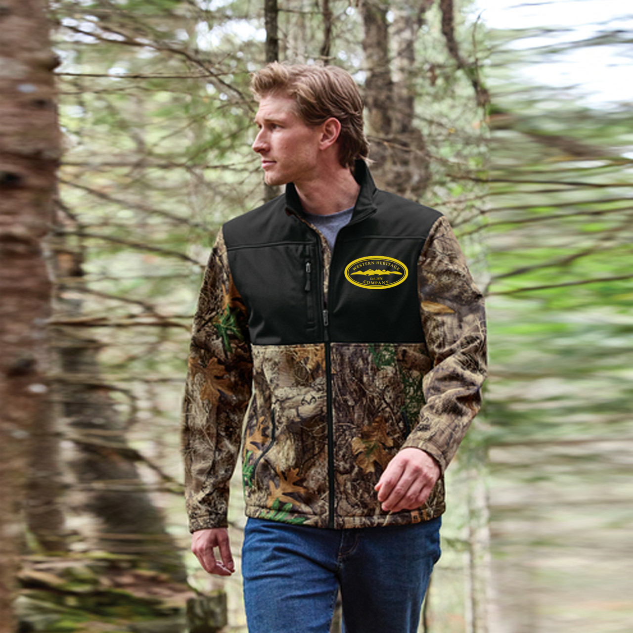 Russell Outdoors™ Camo Soft Shell Jacket - Men's** (Restrictions