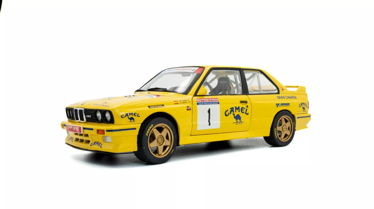 1/18 Solido 1992 BMW E30 M3 GR.A #1 Yellow J.M.Ponce, J.C.Deniz