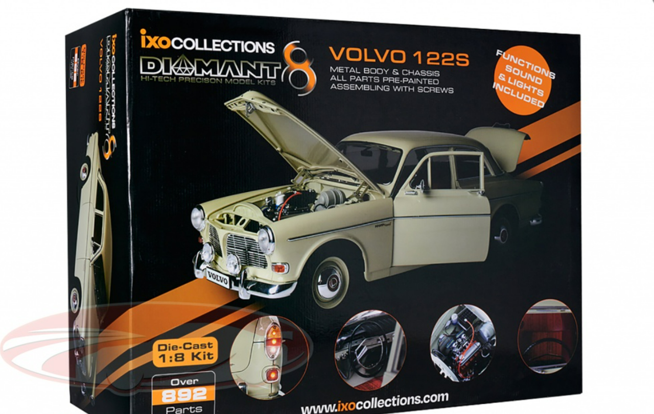 1/8 Ixo 1958-1970 Volvo Amazon 122 S Model Kit - LIVECARMODEL.com