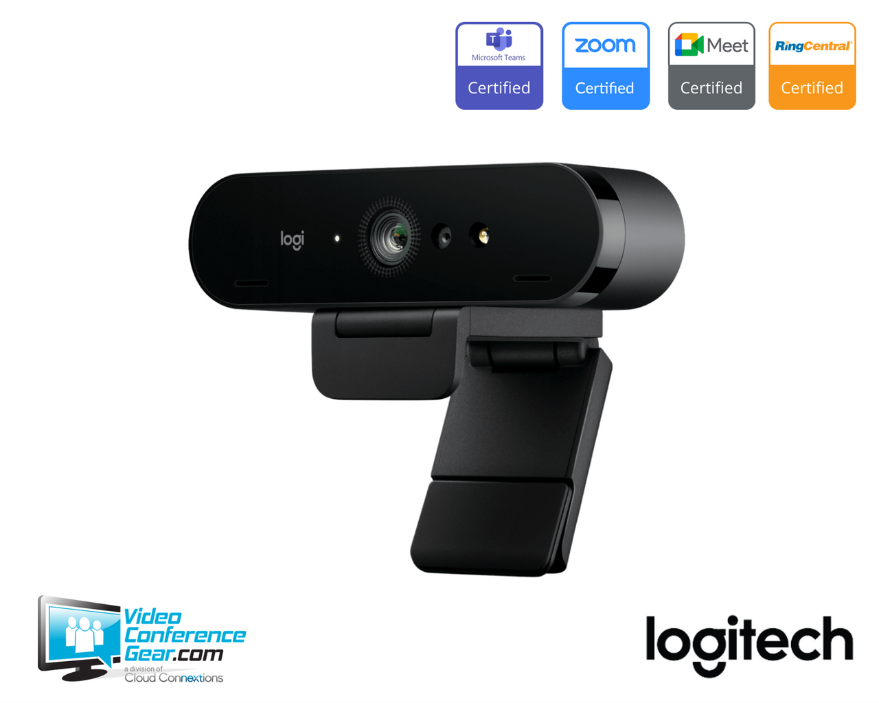 Logitech | BRIO Webcam | 4K Ultra HD | 90° FoV | 5x Zoom | 960-001105