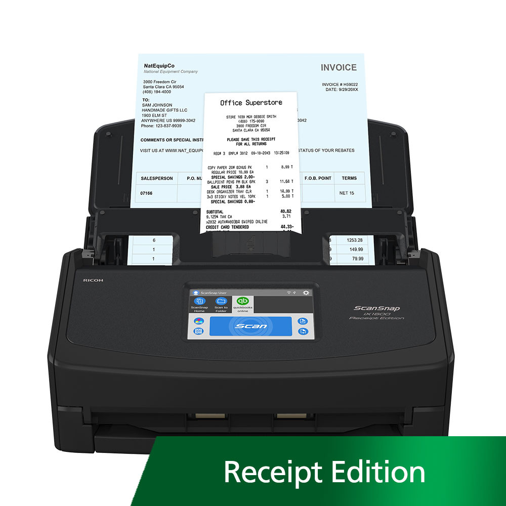 ScanSnap iX1600 Receipt Edition in Black