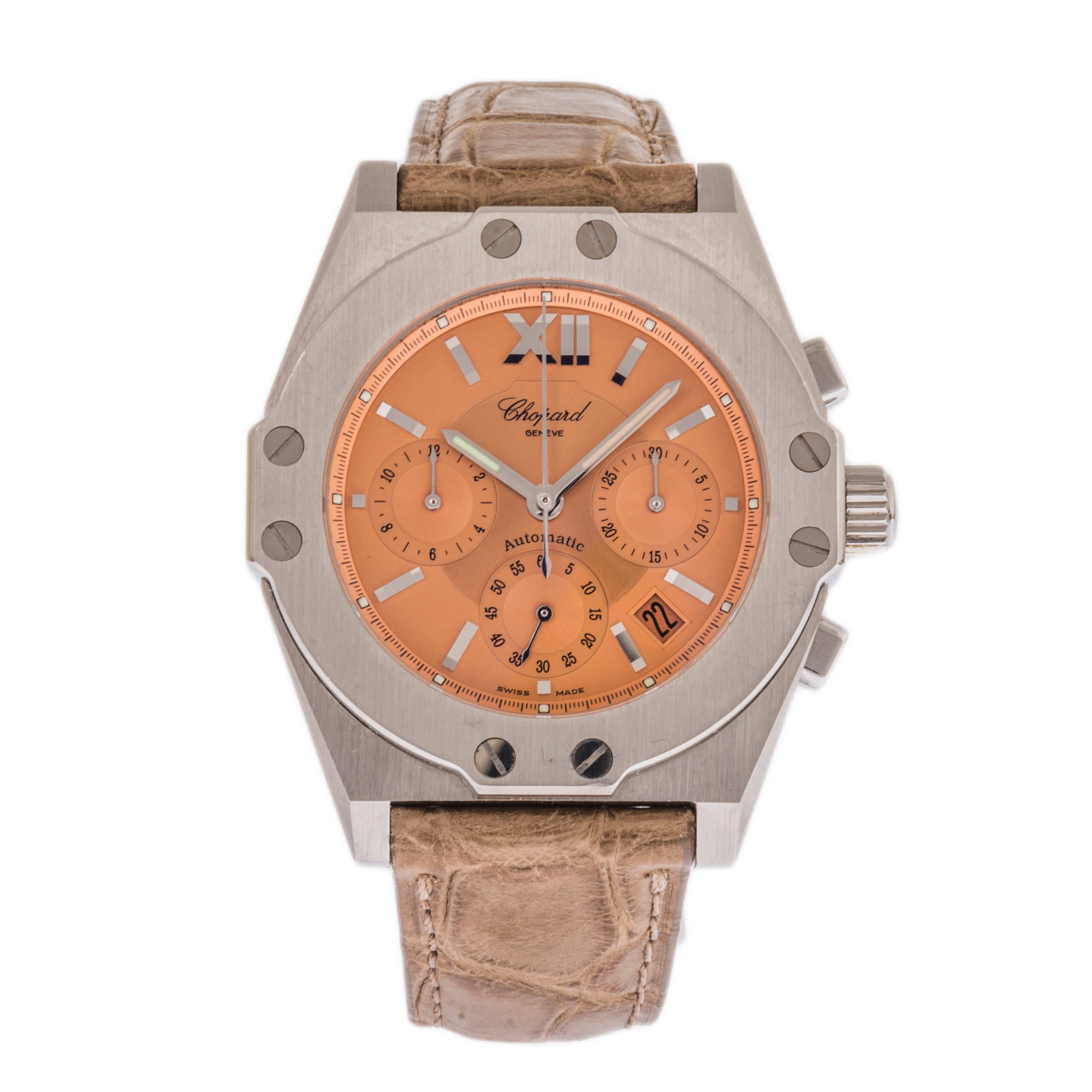 Chopard St. Moritz Chronograph *Salmon Dial* - DelrayWatch.com