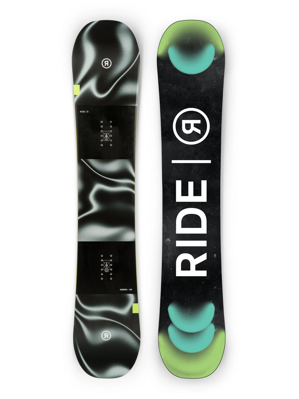 Ride Agenda Snowboard Black Green 155 | Boardparadise.com