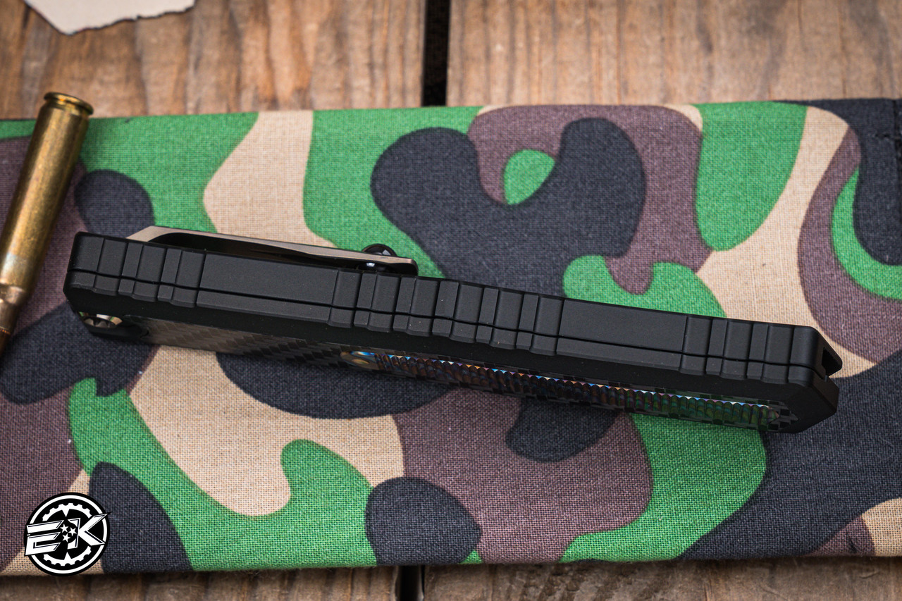 Microtech/Marfione Custom Atreus ZBP OTF Flamed Titanium-Carbon