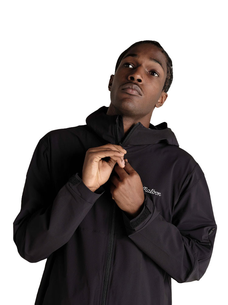 Malbon Performance Full Zip Shell Jacket - Black