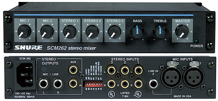 Shure SCM262 - Compact and Field Mixers