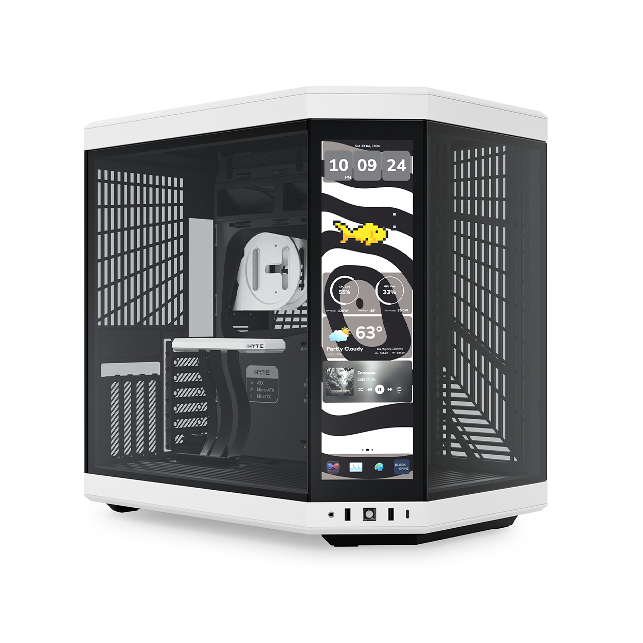 Y70 touch infinite - Our New PC Case with LCD Screen - Panda | HYTE