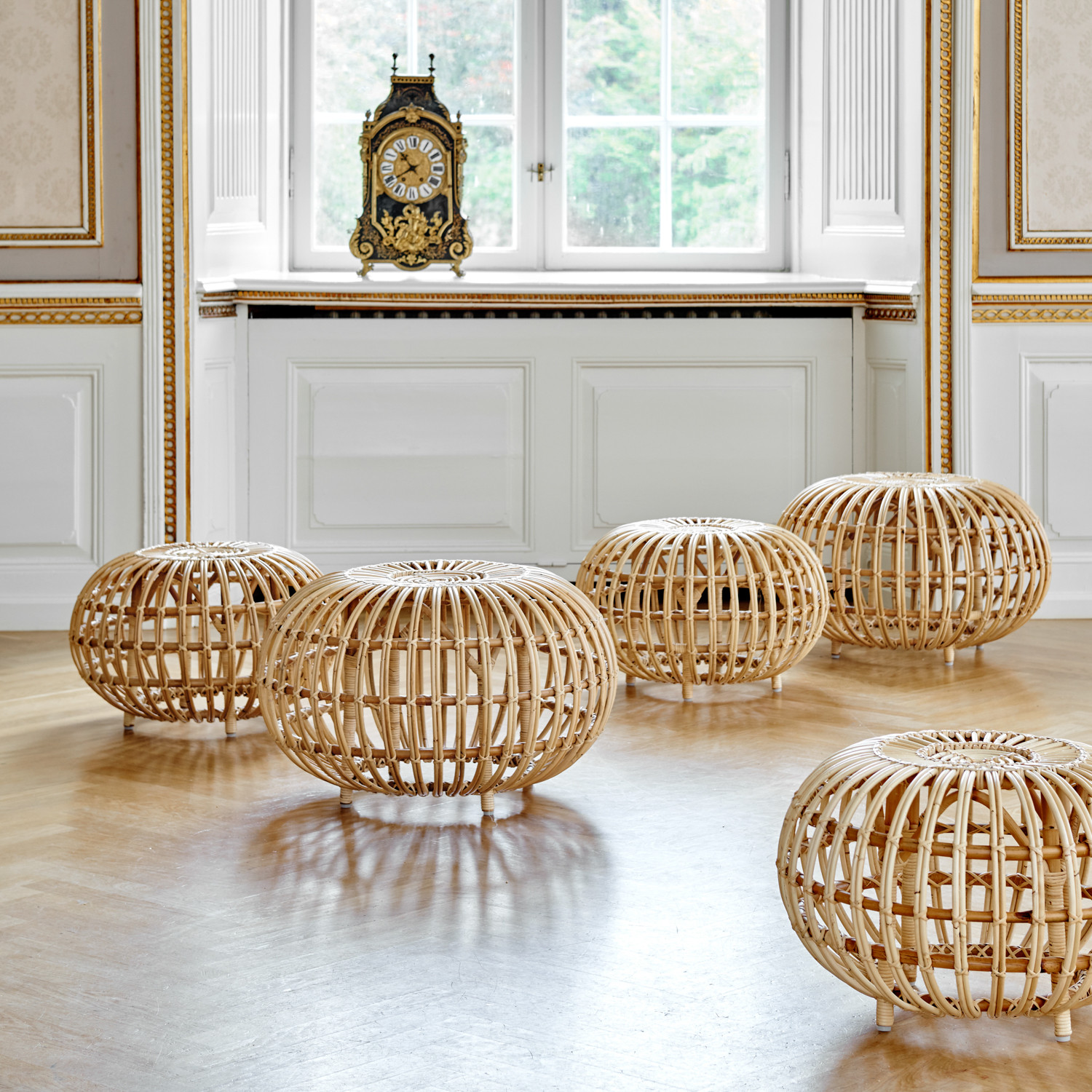 Sika Design Franco Albini Ottoman Large - Rattan Foot Rest