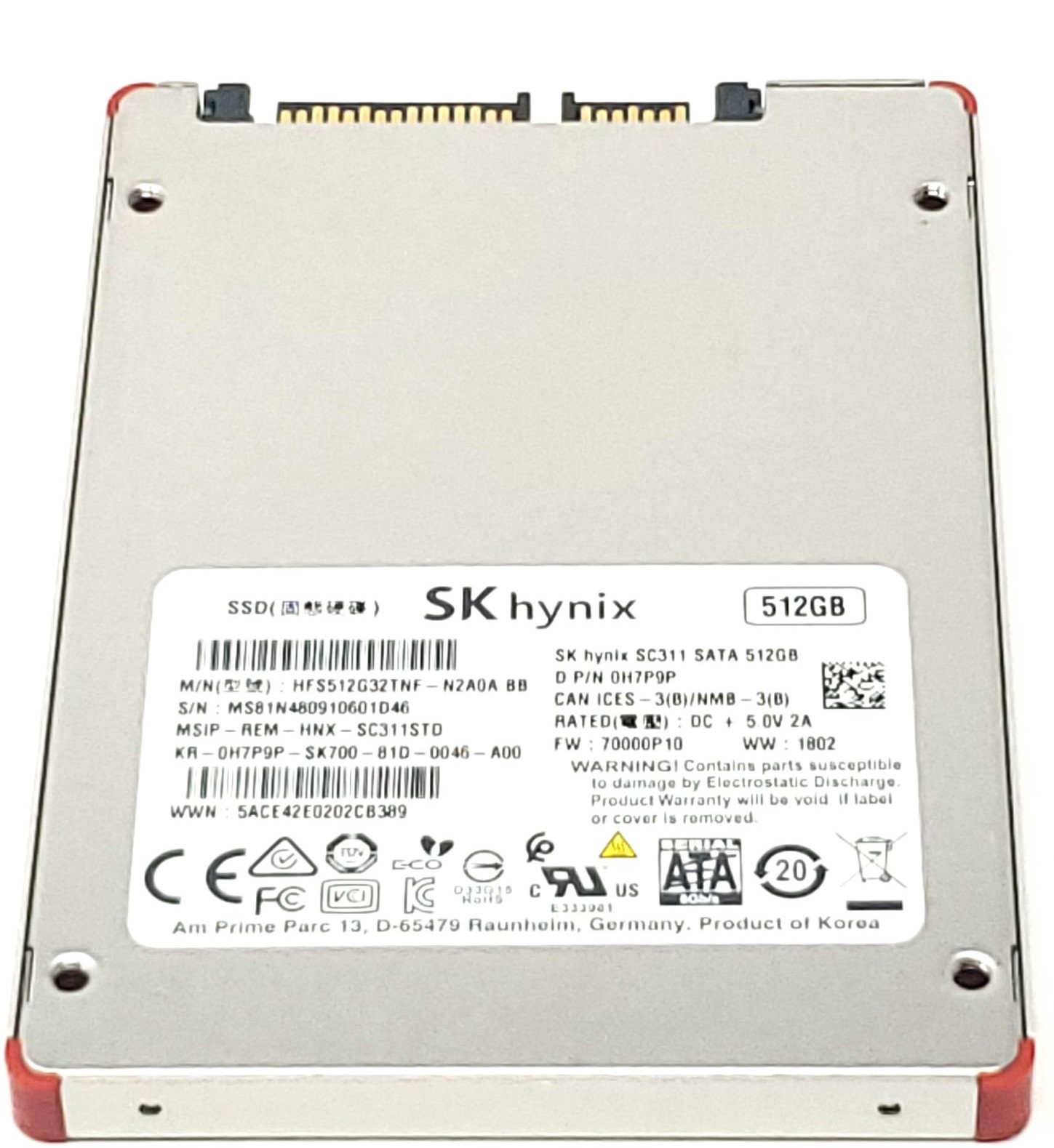 Hynix HFS512G32TNH-73A0A - 512GB 6Gbps SATA III 7mm 2.5