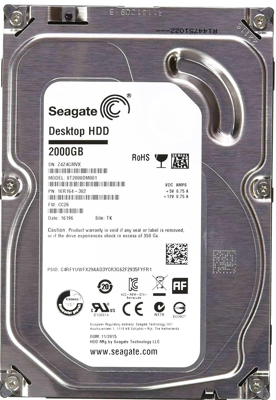 Seagate 1ER164-021 - 2TB 7.2K RPM 64MB Cache SATA 3.5