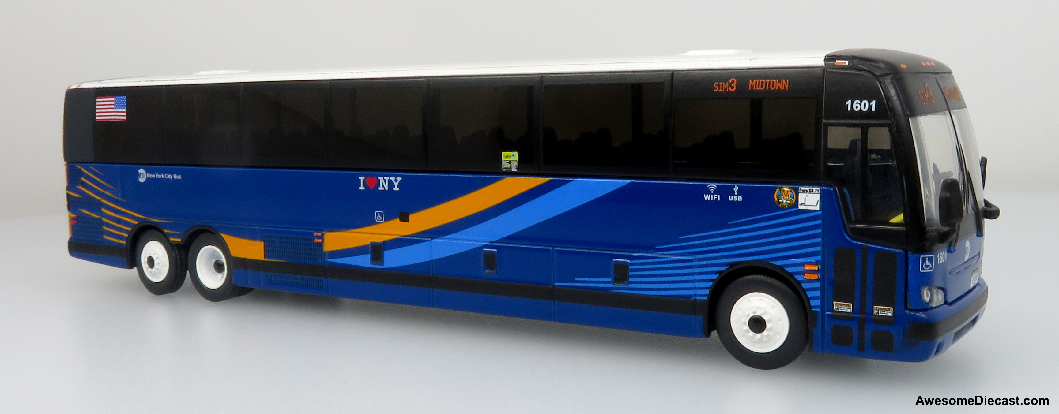 Prevost X3-45 Commuter Coach - MTA New York City (Blue/Yellow) 1