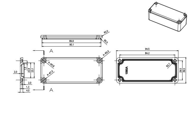 1590A Guitar Pedal Enclosure | Easy Drill “CNC Pro”