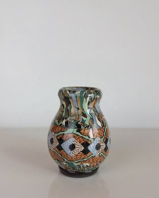 Vallauris Ceramic Mosaic Vase by Jean Gerbino, 1950s for sale at