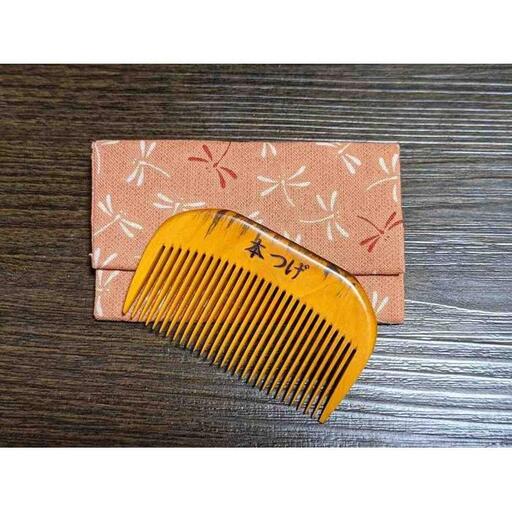 つげ櫛の櫛留商店 本つげ材ミニ櫛（すす櫛中歯）袋付 | 愛知県名古屋市