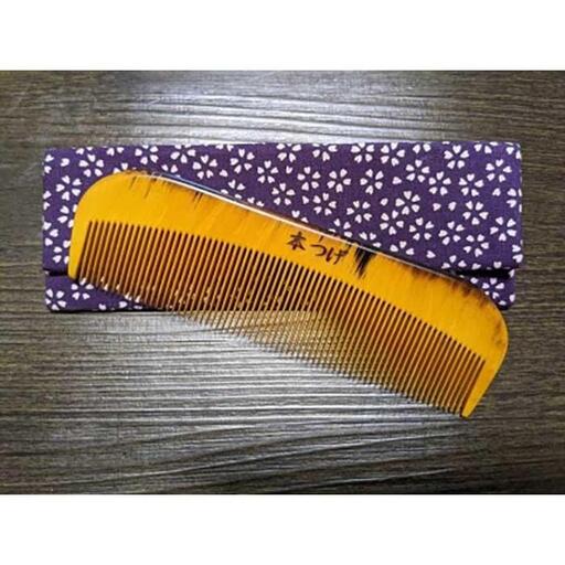 つげ櫛の櫛留商店 本つげ材すす櫛（細歯）袋付 ※約13．5cm | 愛知