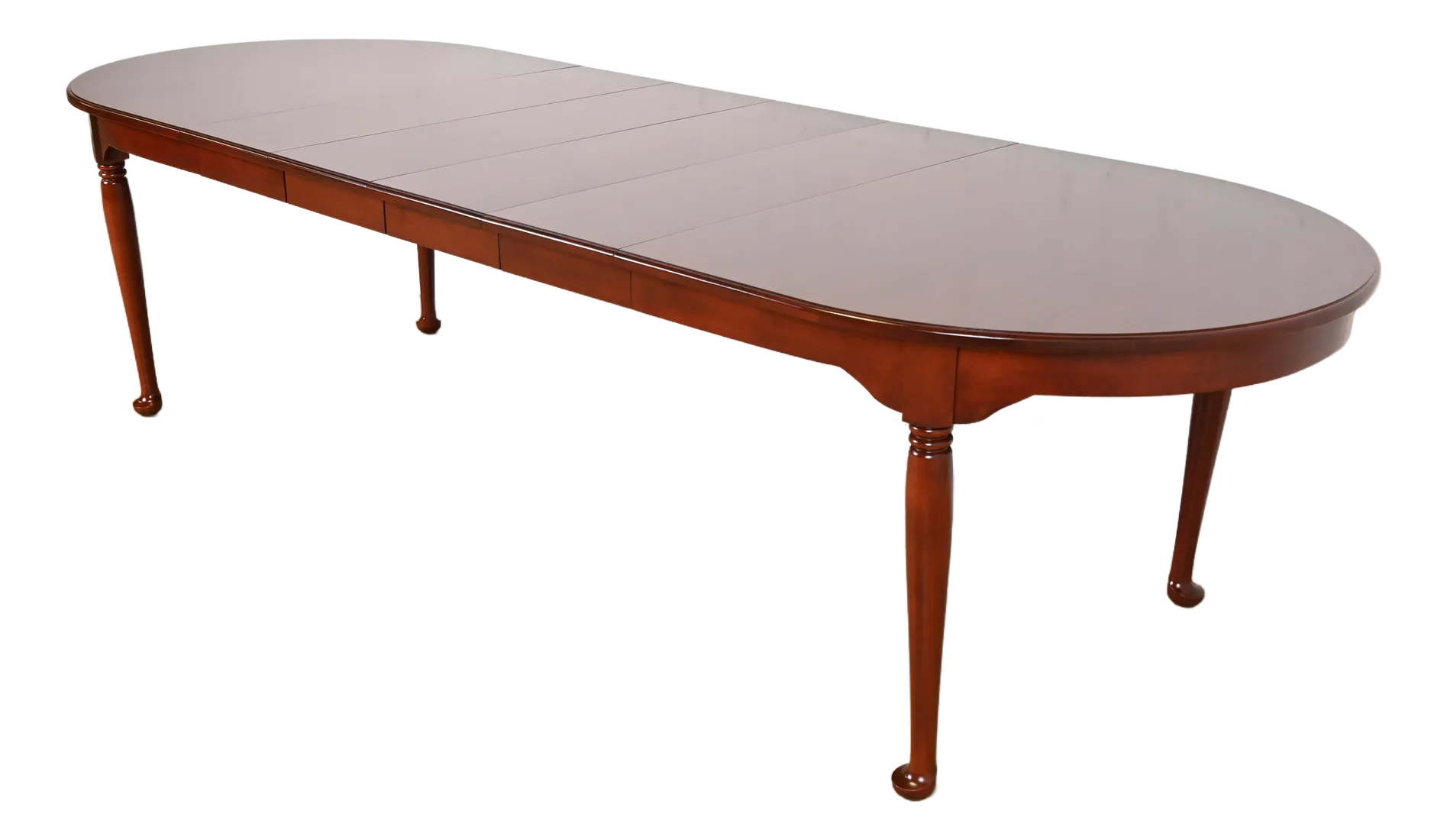 Henkel Harris Style Queen Anne Solid Cherry Wood Extension Dining