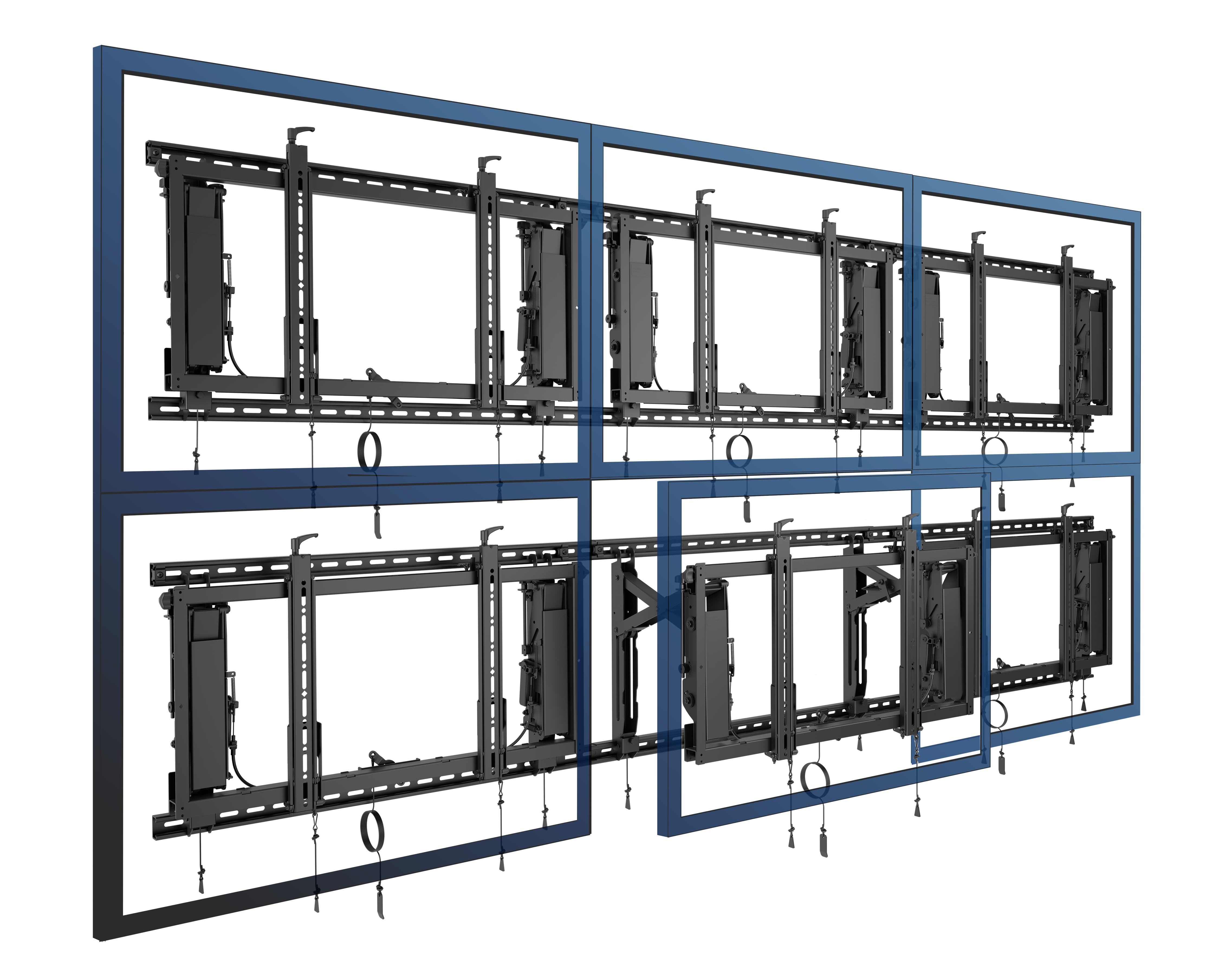 壁掛マウント・引出しタイプ・マルチディスプレイモデル 大型用 LVS1U