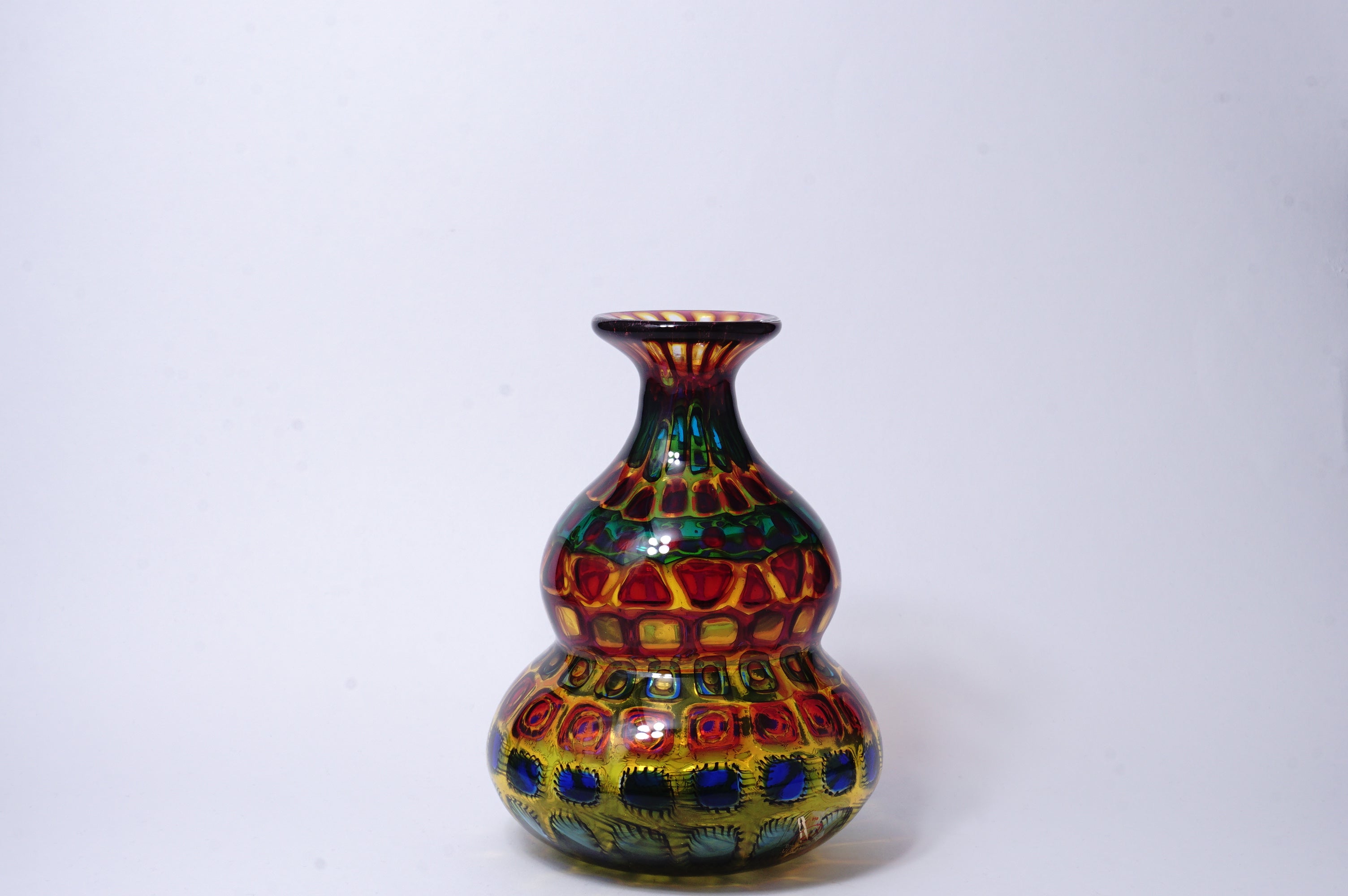 ムラーノガラス（ベネチアングラス）花瓶／花器「虹の窓」 – chisa