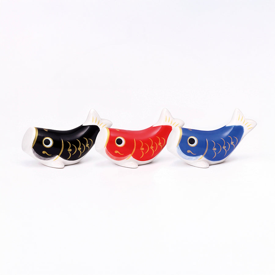 彩絵鯉のぼりｾｯﾄ(箸置き・三色) – 中外陶園オンラインストア
