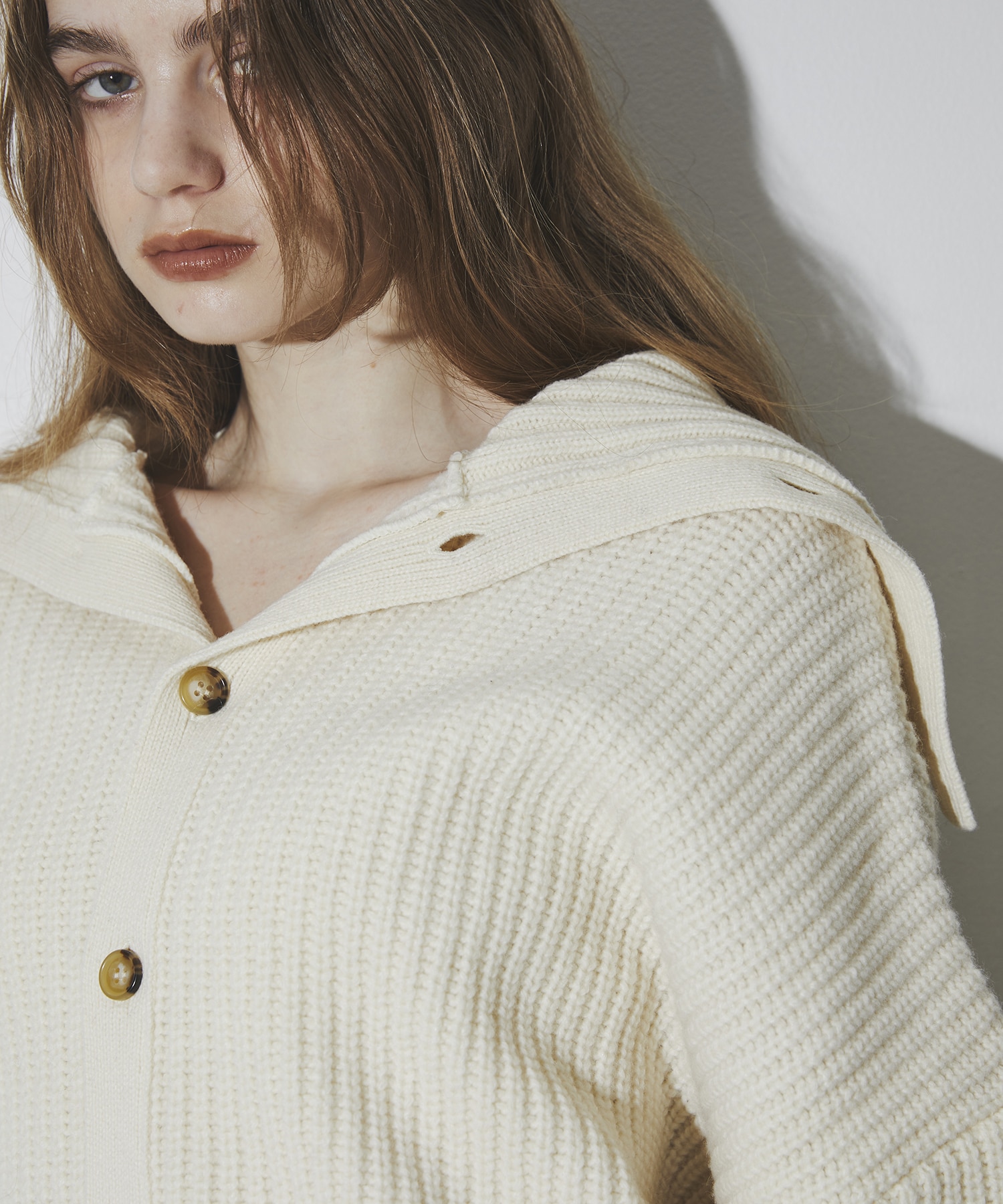 archivio ホワイト タートルネック セット 2way オフタートルニット