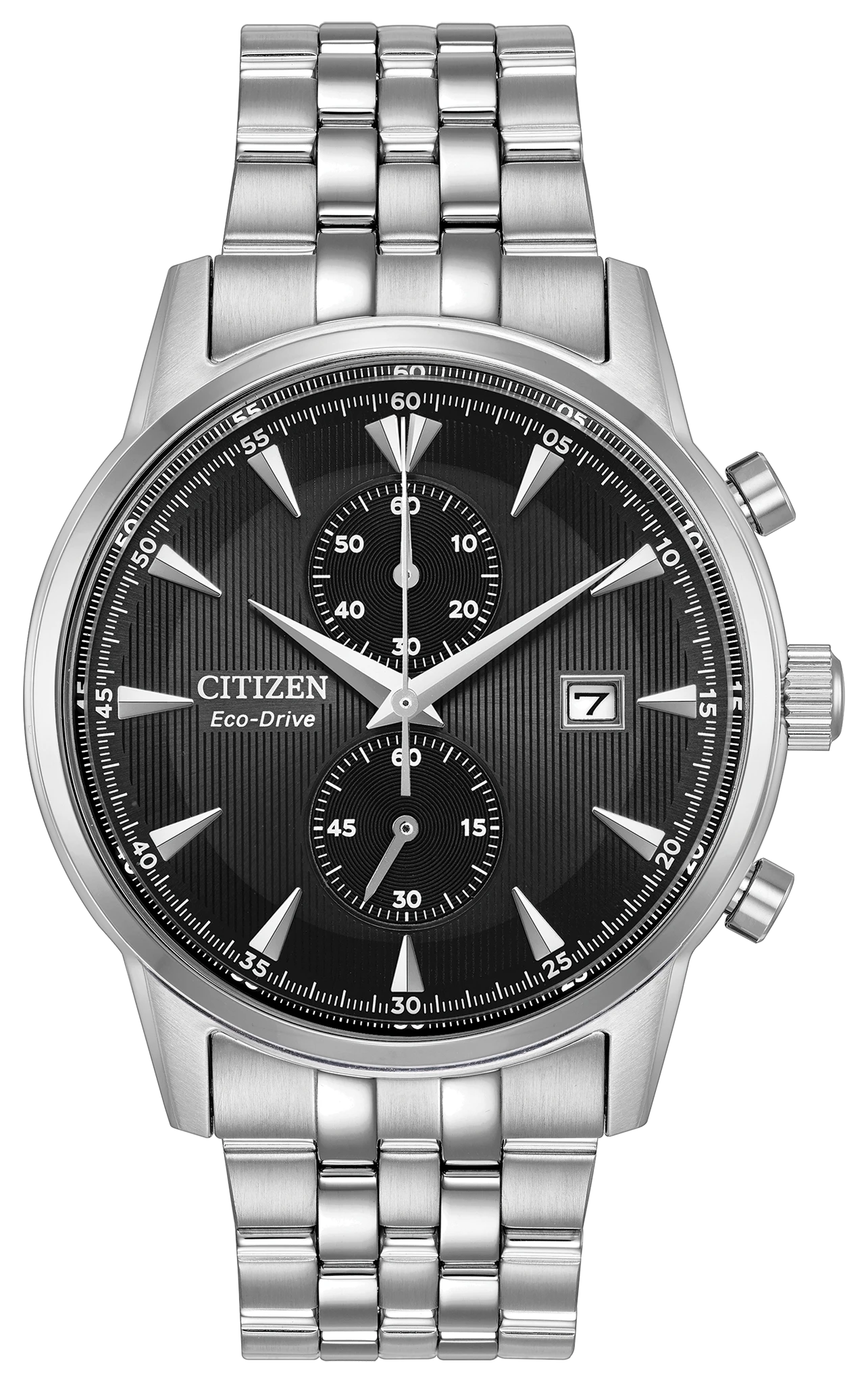 Corso - Men's Eco-Drive CA7000-55E Steel Black Dial Watch | CITIZEN