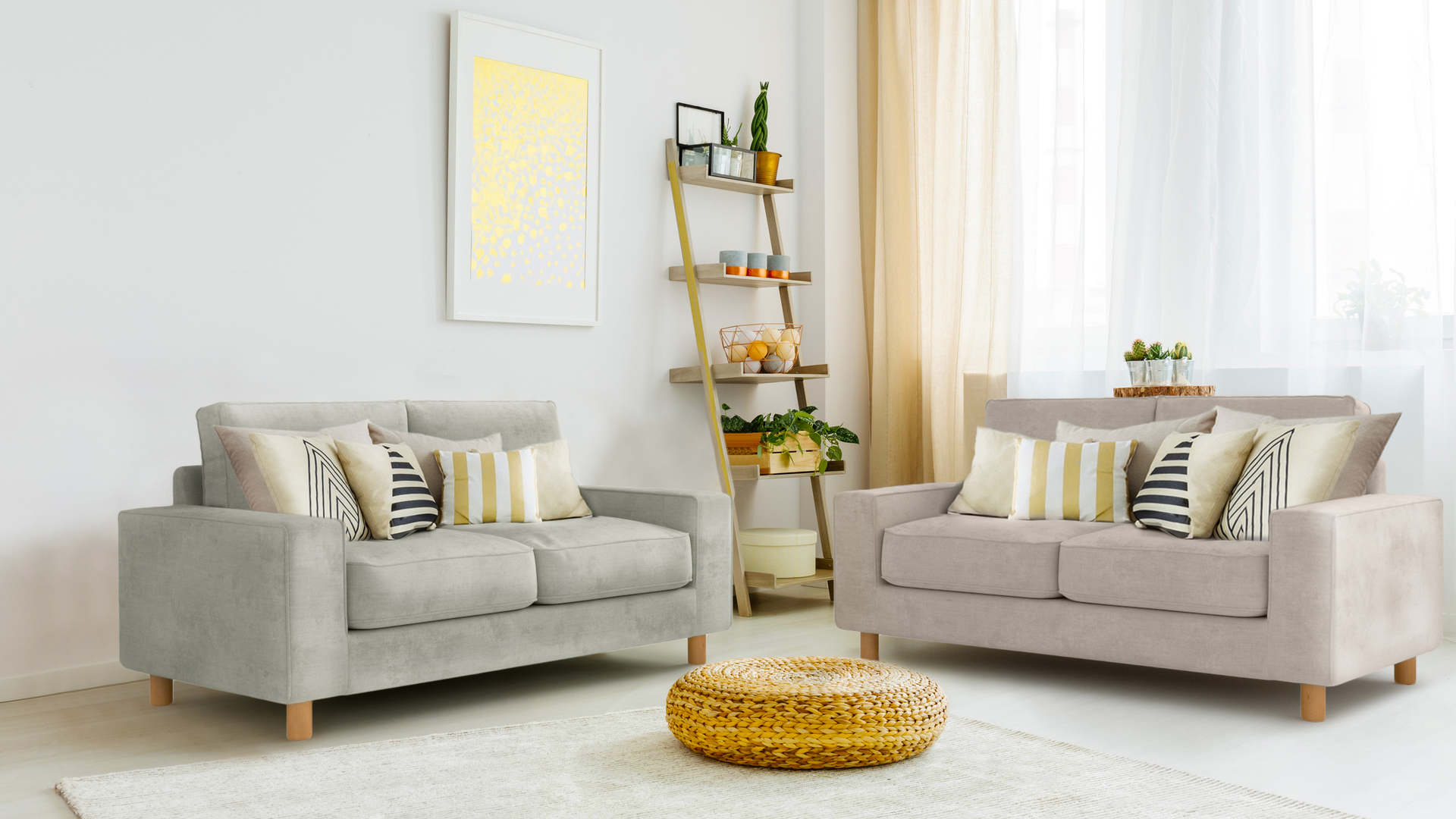 無印良品ワイドアーム2シーター用オーダーソファカバー (2008・2015