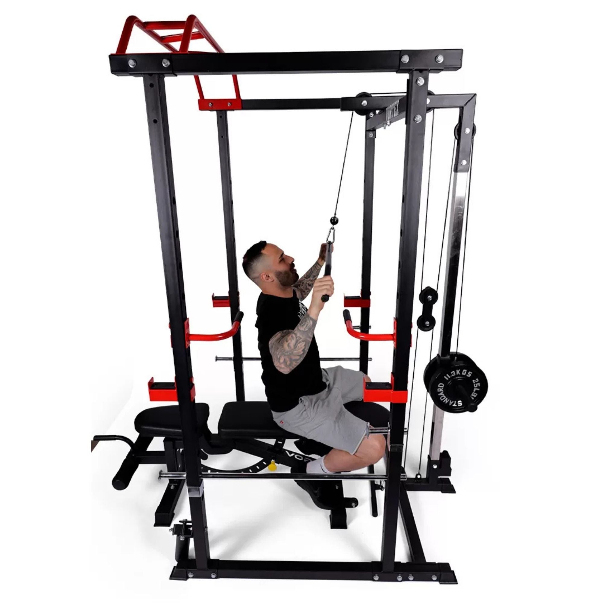 Vortex Olympic Squat Cage with 1000 lb Capacity & Lat Pulldown