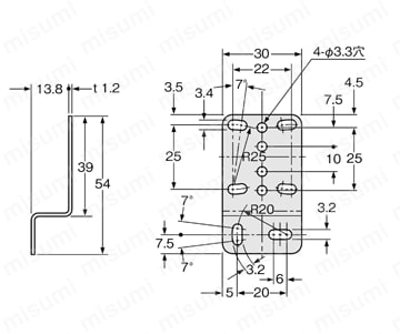 MS-CX2-2 | センサ CX-400/LS-400シリーズ用取付金具 | Panasonic
