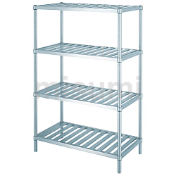 RS4-18060 | ステンレスラック（スノコ棚タイプ） 4段 RSN4型 SUS304