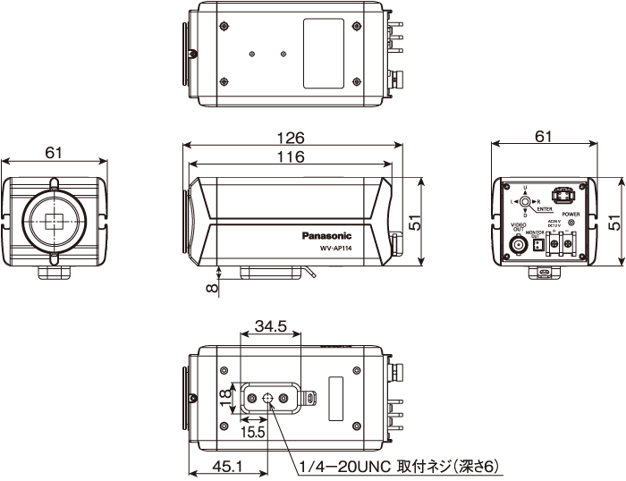 HDアナログカメラ WV-AP114 [生産完了品] - HDアナログ監視システム