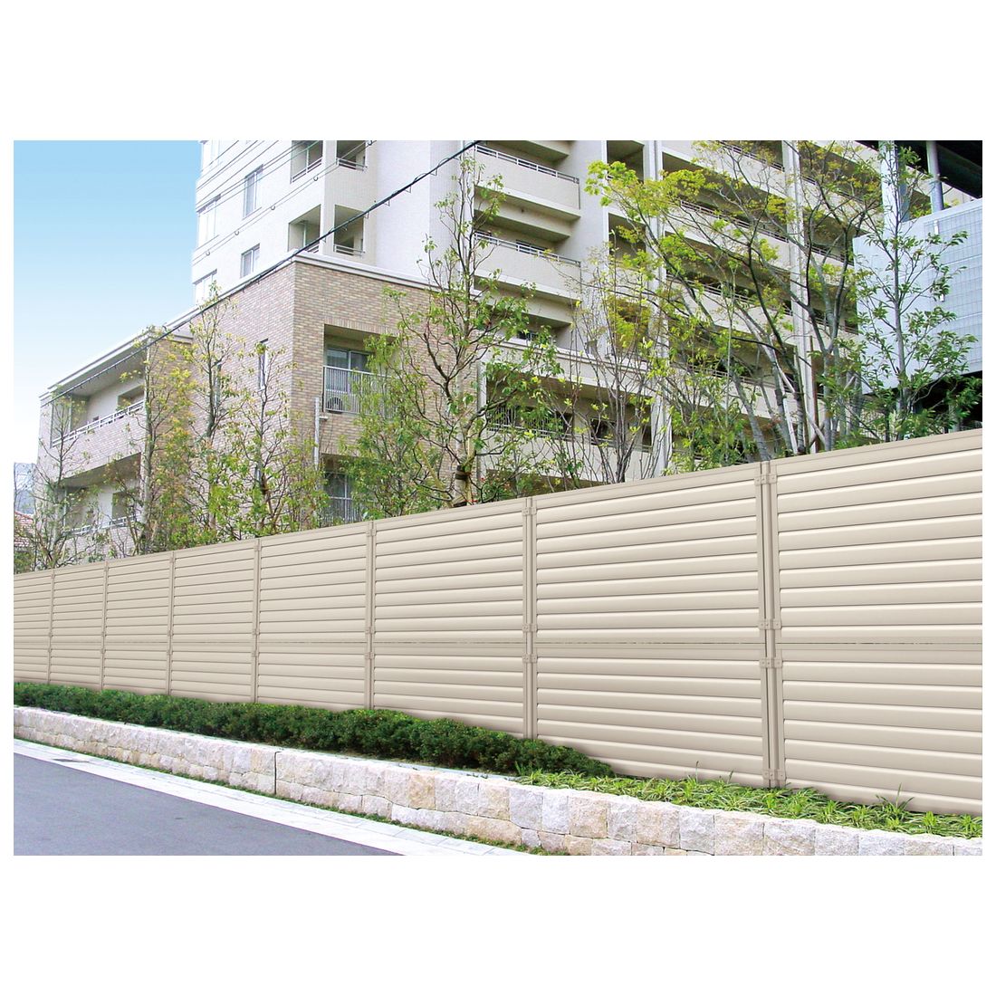 めかくし塀 V型 V型 H1500 ブラウン めかくし塀 V型 積水樹脂