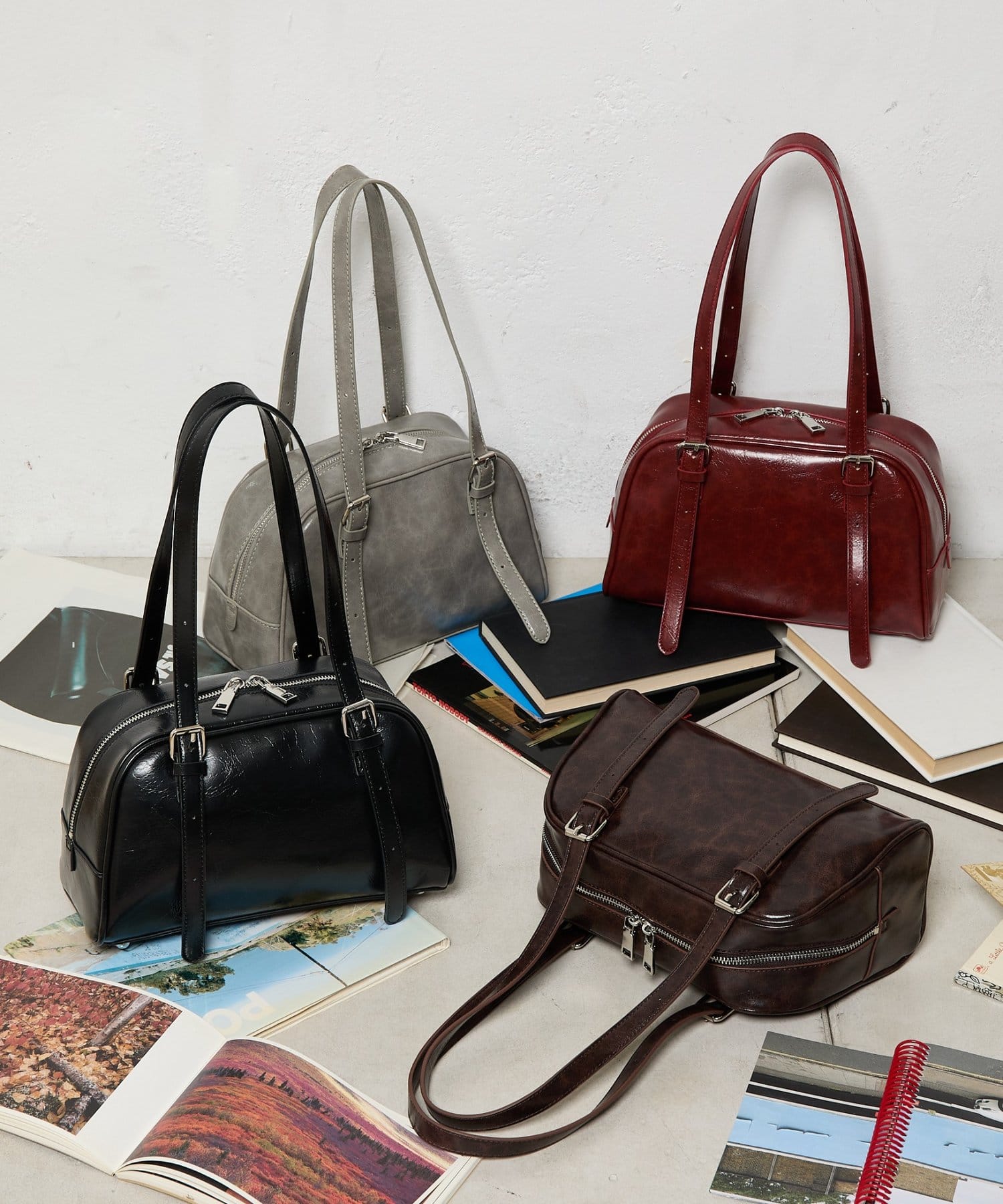 動画あり/新色追加】ヴィンテージ合皮ボストンバッグ | COLONY 2139