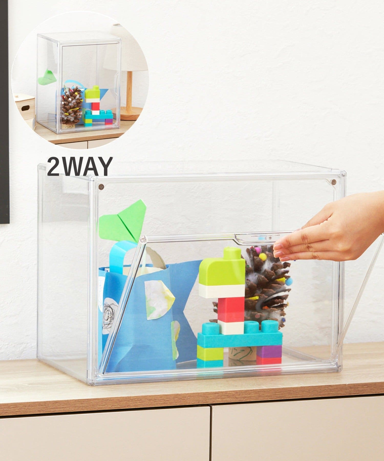 2WAY》マルチクリアボックスワイド | 3COINS(スリーコインズ)キッズ