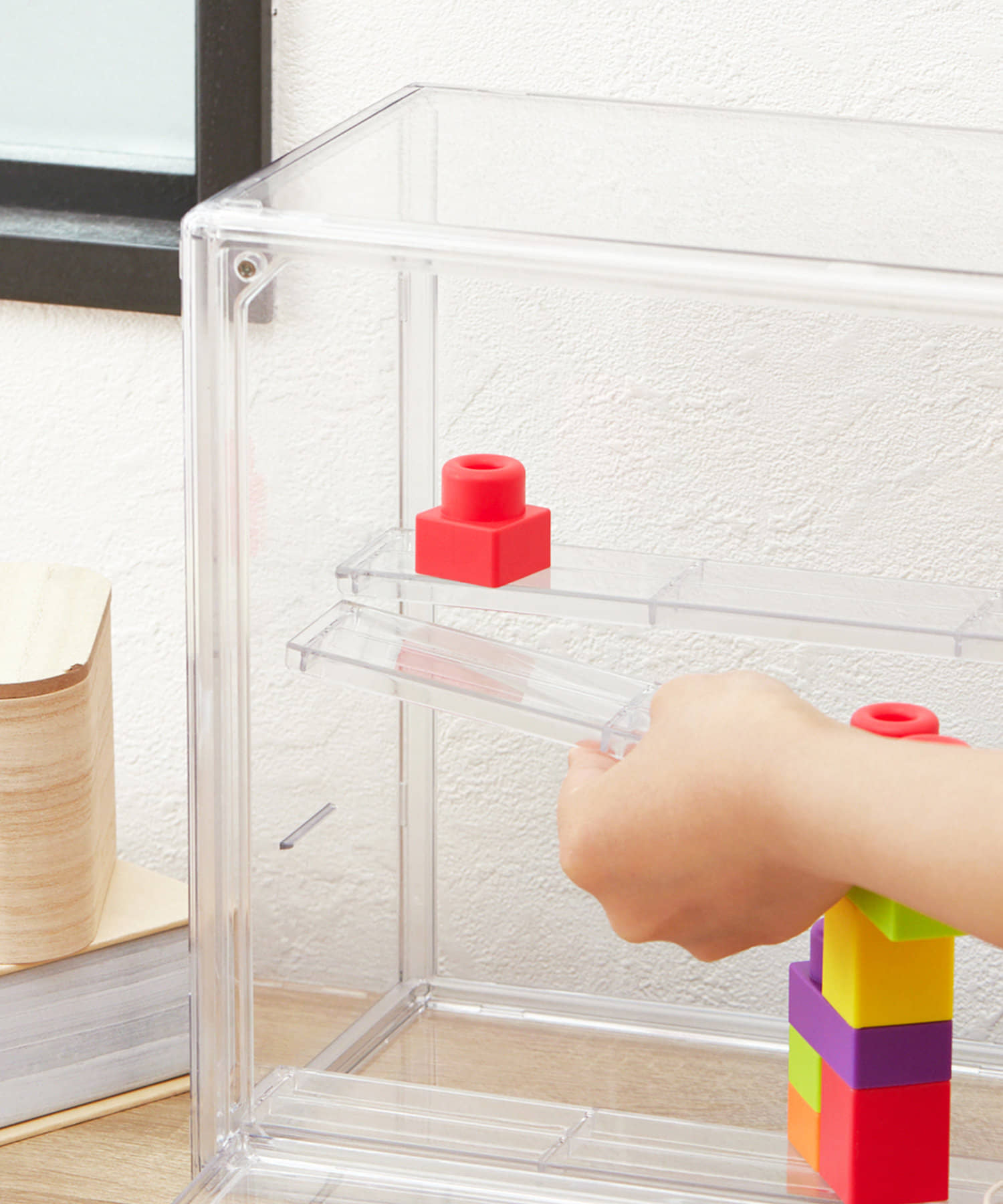 マルチクリアボックス棚付き | 3COINS(スリーコインズ)キッズ | PAL