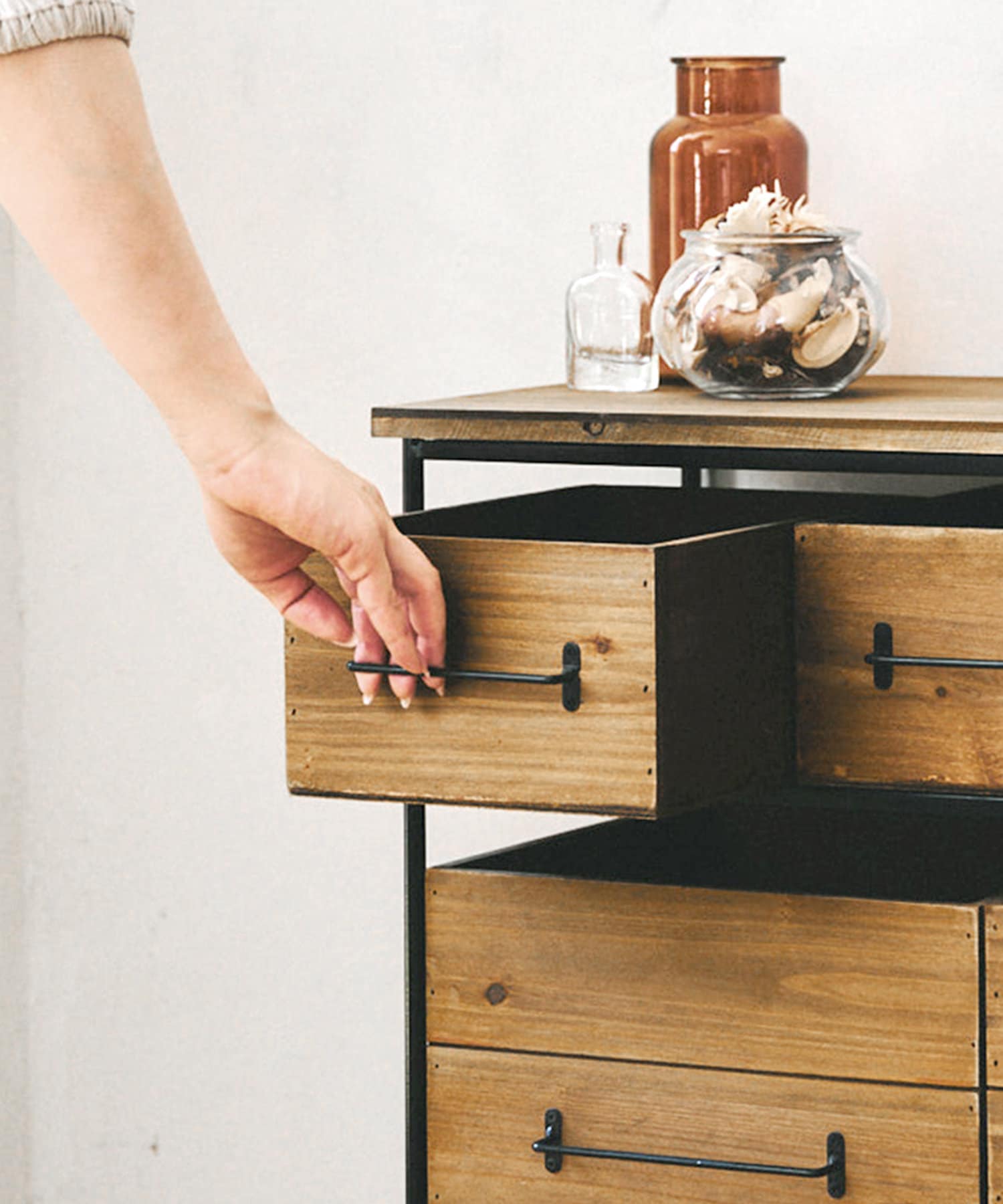 WEB限定商品》アイアンウッド5ドロワーマルチラック | salut!(サリュ