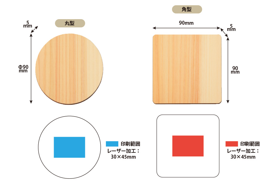 ヒノキ コースター | オリジナルグッズ・OEM・ノベルティ製作