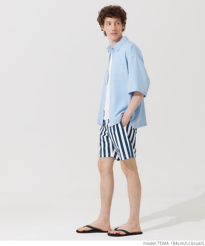 セール☆1690円→1290円 メンズストライプショートパンツ メール便不可