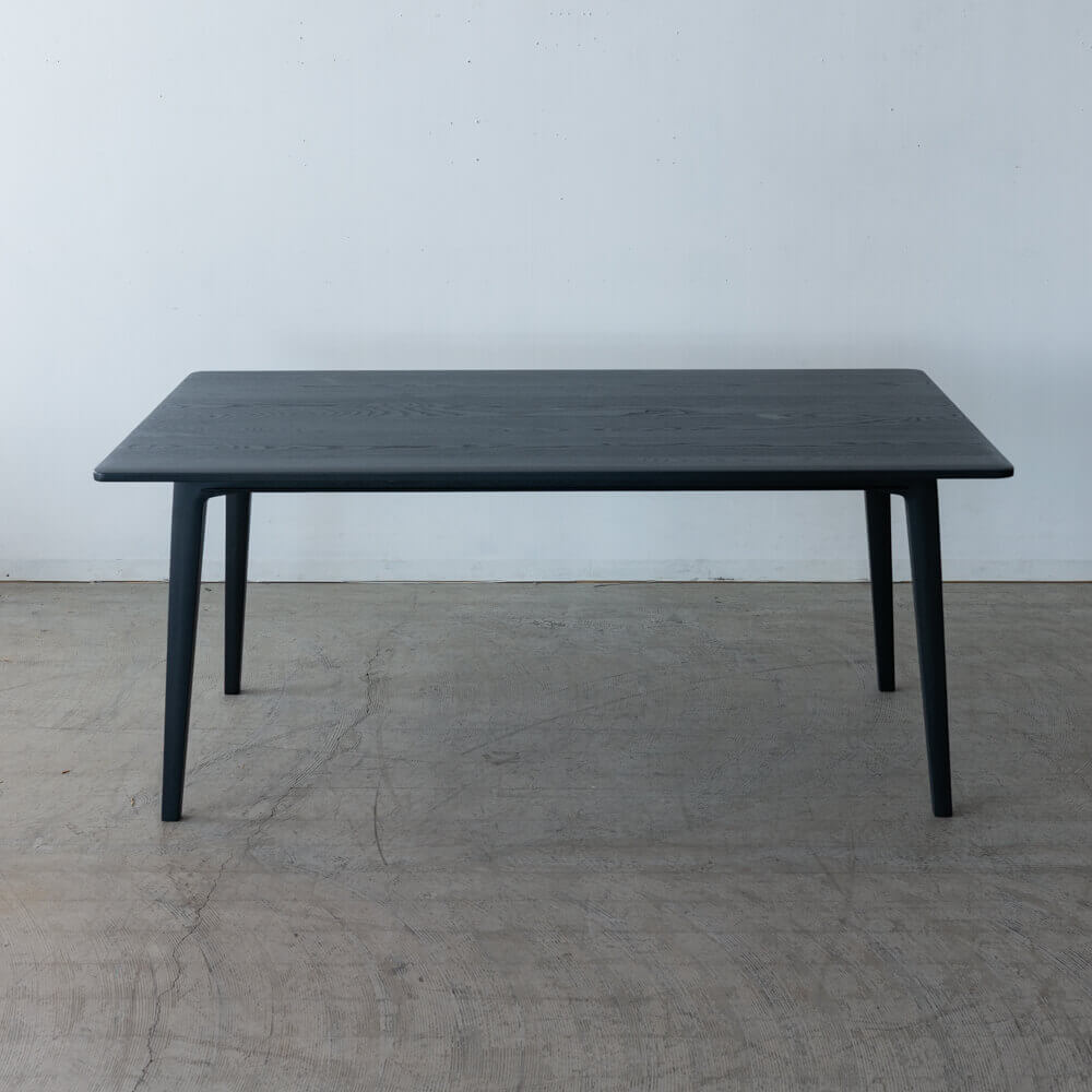 現品SALE］ELEGANCE ダイニングテーブル160 ホワイトアッシュ材 Black