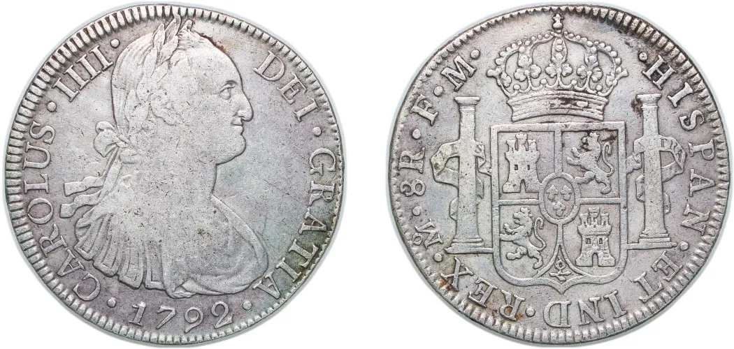 1792 FM 8 Reales - Carlos IV (VF) - Mexico | Coins NB - Auction