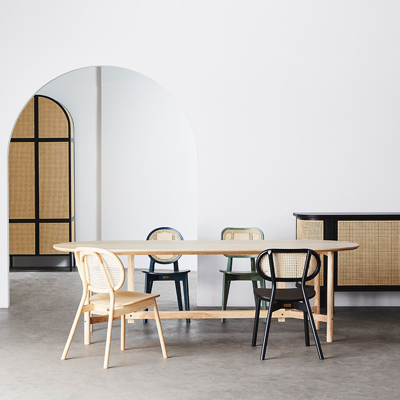 PODIUM（ポディウム）ケーン チェア 02 CH302 チャコール ブラック