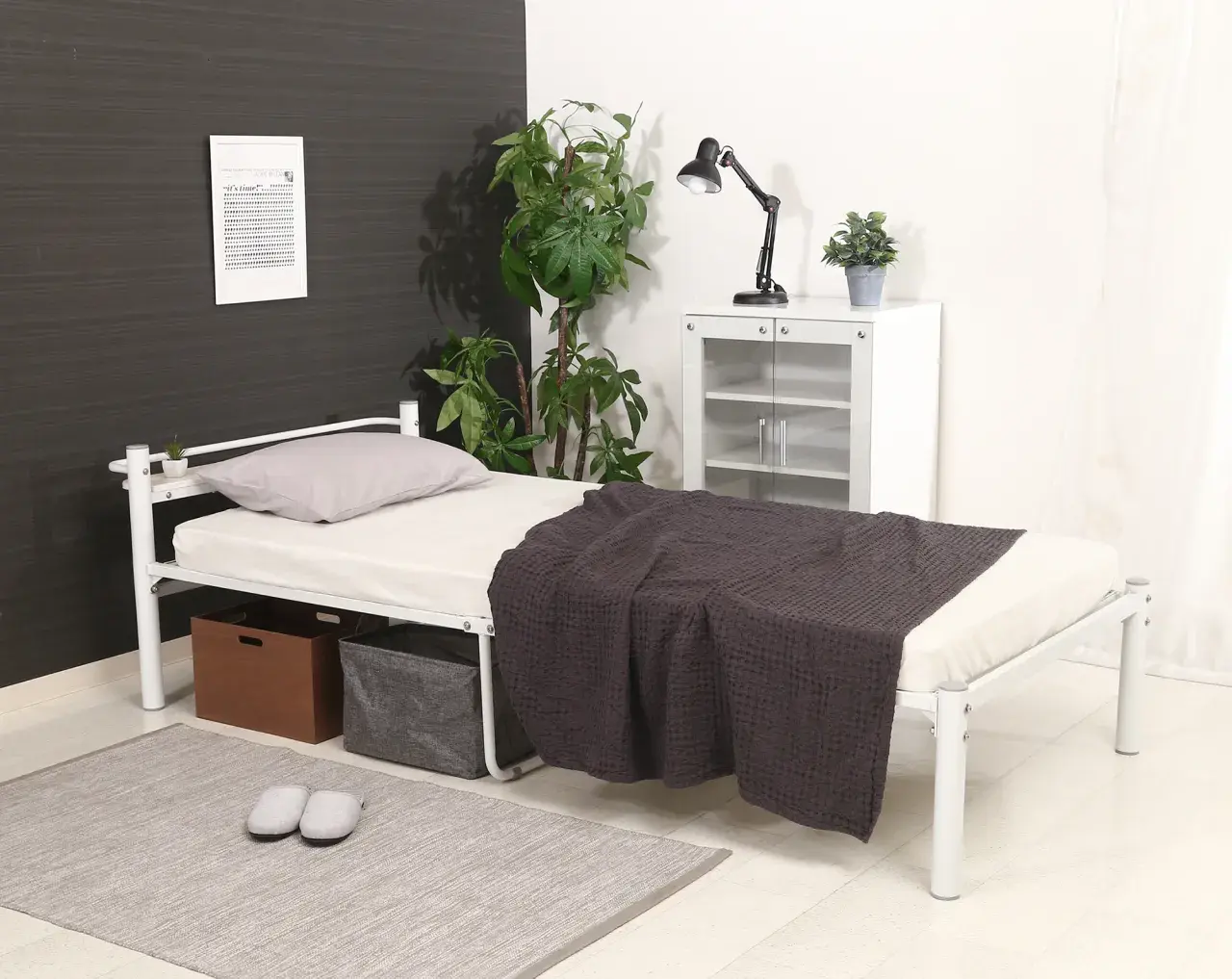 宮付 シングルベッド タンテ アイボリー | おしゃれな家具・インテリア