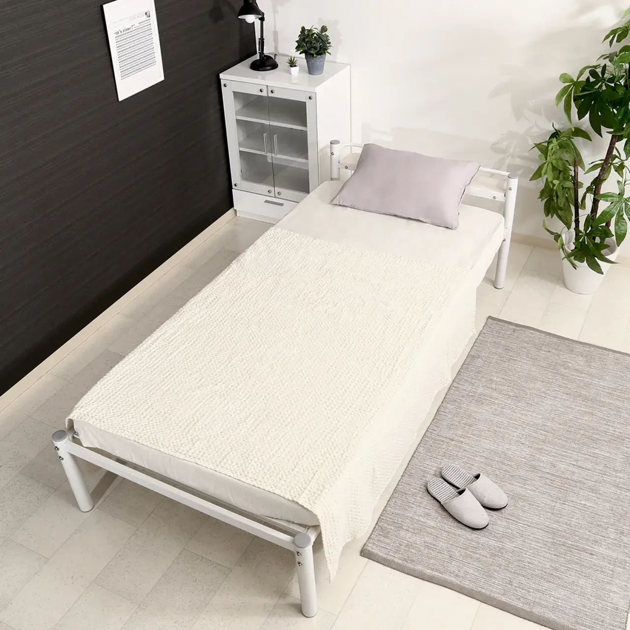 宮付 シングルベッド タンテ アイボリー | おしゃれな家具・インテリア