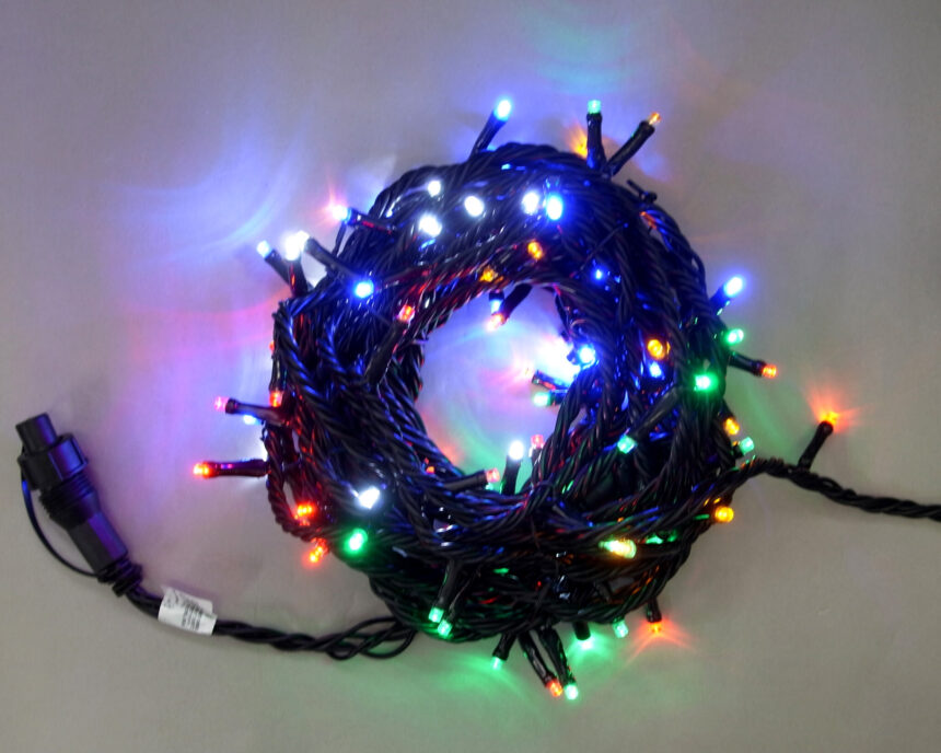 LRKストレートライト100球 ブラックコード【LRK100】 - クリスマス