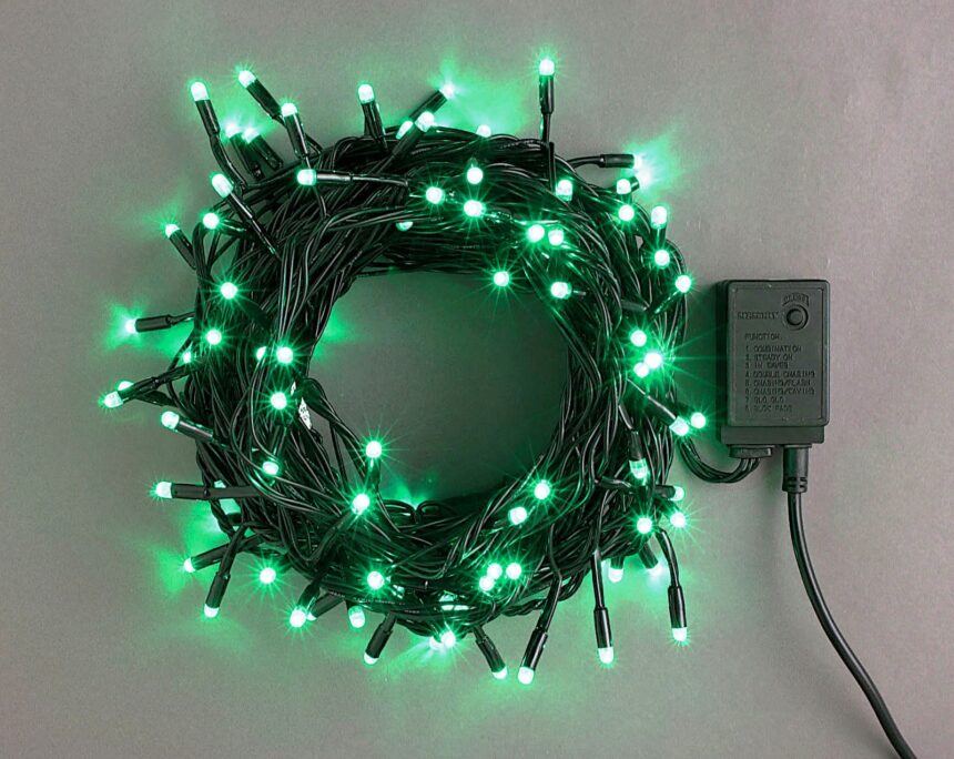 LRKストレートライト100球 ブラックコード【LRK100】 - クリスマス