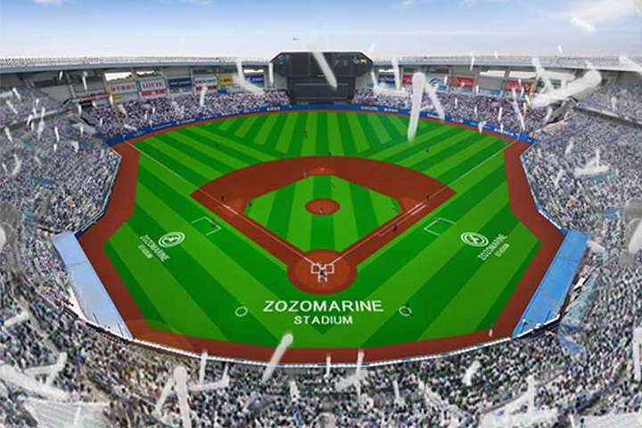 千葉ロッテマリーンズ本拠地「ZOZOマリンスタジアム」 ミズノ野球専用